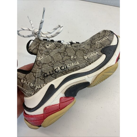 Gucci x Balenciaga the Hacker project Triple S Sneakers Womens Sz‎ 8 - Picture 11 of 16